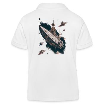 Sternenschiff Abenteuer In Den Weiten Des Alls - Kinder Organic Poloshirt Mini Sprinter von Stanley/Stella - Weiß - Hinten