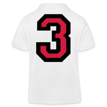 Numéro trois - Le numéro 3 - Polo enfant bio Stanley/Stella - blanc - Dos
