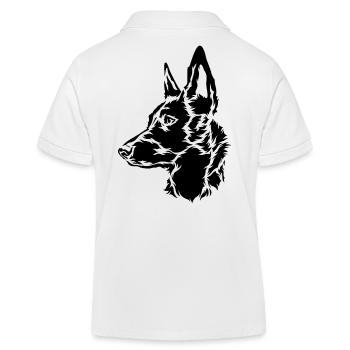 Malinois Schäferhund Holland Herder - Kinder Organic Poloshirt Mini Sprinter von Stanley/Stella - Weiß - Hinten