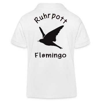 Ruhrpott Flamingo - Kinder Organic Poloshirt Mini Sprinter von Stanley/Stella - Weiß - Hinten