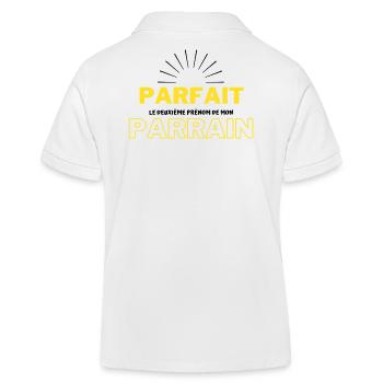 T-shirt for a Perfect Godfather - Kids Organic Polo Shirt by Stanley/Stella - white - Back