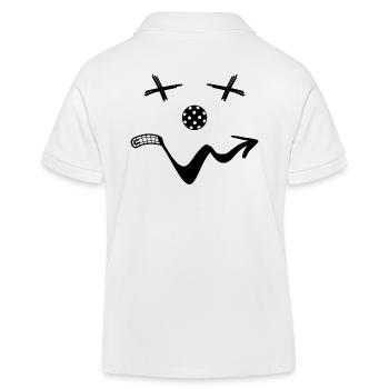 Floorball Unihockey Floorball-smile Unihoc - Kids Organic Polo Shirt by Stanley/Stella - white - Back