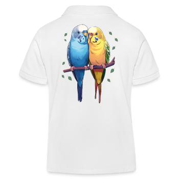 Budgies - Kids Organic Polo Shirt by Stanley/Stella - white - Back