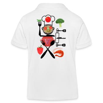 Collage de cuisine chinoise - Polo enfant bio Stanley/Stella - blanc - Dos
