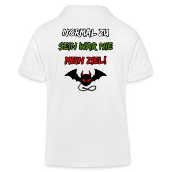 Normal zu sein war nie mein Ziel-Funny Teufelchen - Kinder Organic Poloshirt Mini Sprinter von Stanley/Stella - Weiß - Hinten