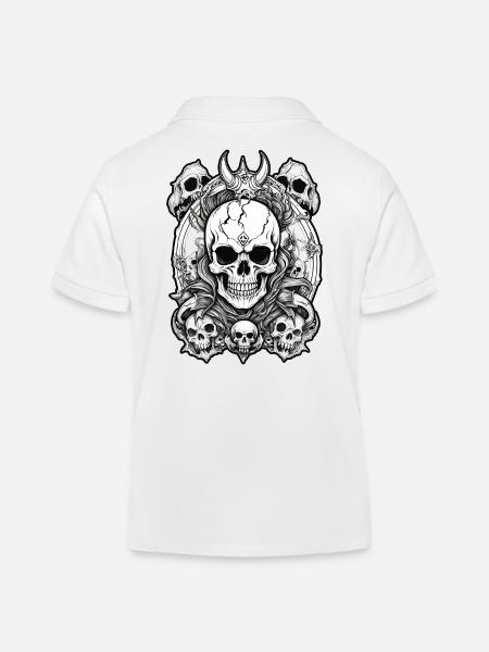 Death metal - Polo enfant bio Stanley/Stella - blanc