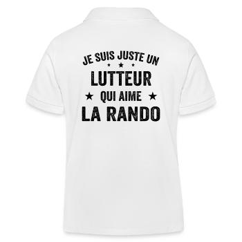 Fier d’être Lutteur et Passionné de Randonnée - Polo enfant bio Stanley/Stella - blanc - Dos