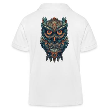 Mythische Boho Eule mit surrealen Mustern - Kinder Organic Poloshirt Mini Sprinter von Stanley/Stella - Weiß - Hinten