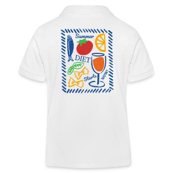 Die Sommerdiät beginnt jetzt - Kinder Organic Poloshirt Mini Sprinter von Stanley/Stella - Weiß - Hinten