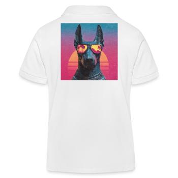Anubis Synthwave - Dieu en vacances - Polo enfant bio Stanley/Stella - blanc - Dos