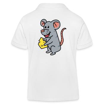 Souris Fromage Rongeur Souris Faim Animaux Bébé - Polo enfant bio Stanley/Stella - blanc - Dos