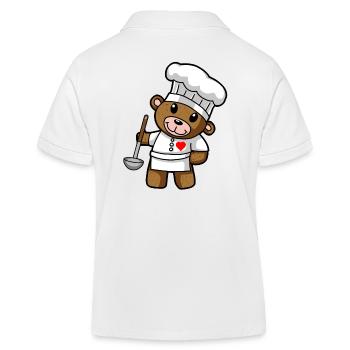 Ours en peluche Chef Chapeau Chef Truelle Soupes Cuisine - Polo enfant bio Stanley/Stella - blanc - Dos