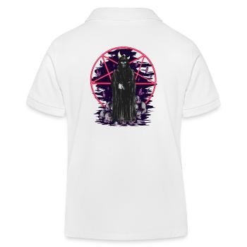 Tod Monster Horror Fantasy Dämon Tod Halloween - Kinder Organic Poloshirt Mini Sprinter von Stanley/Stella - Weiß - Hinten
