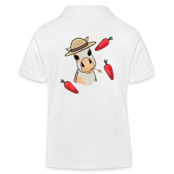 Fohlen Baby Pferd Kind Pony Kleinkind Rübe Pferde - Kinder Organic Poloshirt Mini Sprinter von Stanley/Stella - Weiß - Hinten