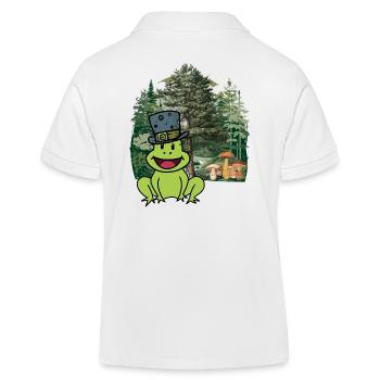 Waldbewohner Kröte Hut Frosch Waldtiere Kind - Kinder Organic Poloshirt Mini Sprinter von Stanley/Stella - Weiß - Hinten