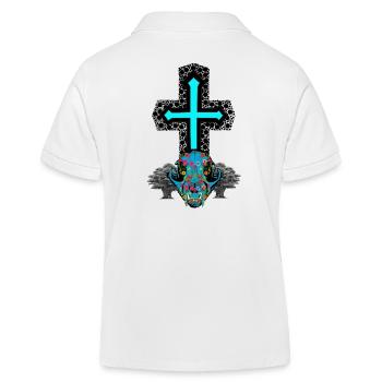 Croix Animal Skull Crâne spirituel occulte - Polo enfant bio Stanley/Stella - blanc - Dos