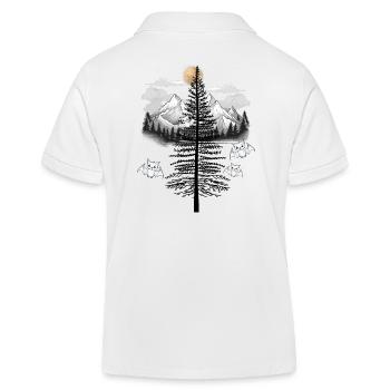 Halloween Bats Bat Nature - Kids Organic Polo Shirt by Stanley/Stella - white - Back