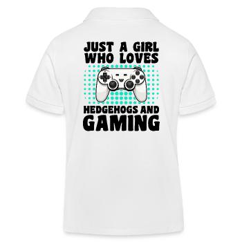 Gamer & Hedgehogs: Videospiele & knifflige Abenteuer - Kinder Organic Poloshirt Mini Sprinter von Stanley/Stella - Weiß - Hinten