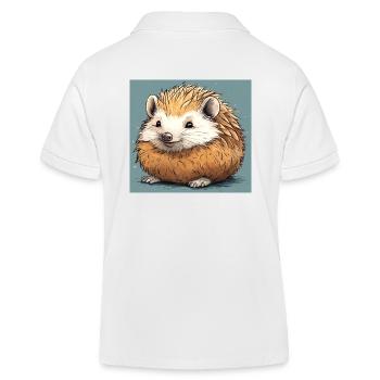 Cute Hedgehog - Kids Organic Polo Shirt by Stanley/Stella - white - Back
