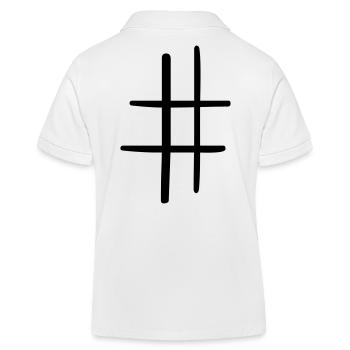 Idée cadeau Hashtag icon sur les médias sociaux - Polo enfant bio Stanley/Stella - blanc - Dos