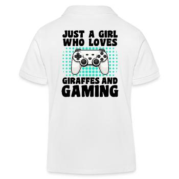 Gamer & Giraffen: Videospiele & High Barch - Kinder Organic Poloshirt Mini Sprinter von Stanley/Stella - Weiß - Hinten