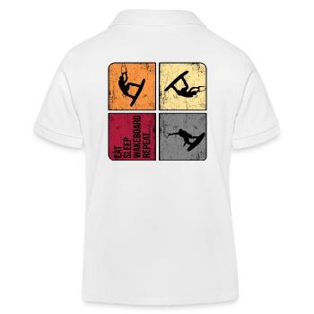 Wakeboard Wakeboarder Wakestyle Retro Wakemaster - Polo enfant bio Stanley/Stella - blanc - Dos