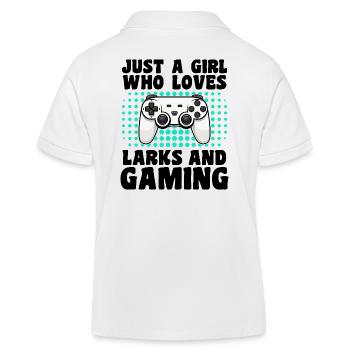 Gamer und Alouettes: Videospiele und Abenteuer in der Luft - Kinder Organic Poloshirt Mini Sprinter von Stanley/Stella - Weiß - Hinten