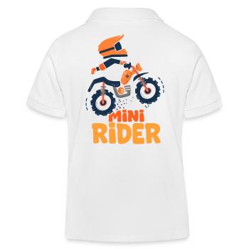 rider bébé enfant motard motocross - Polo enfant bio Stanley/Stella - blanc - Dos