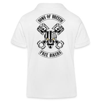 Breizh Skull Bikers - Polo enfant bio Stanley/Stella - blanc - Dos