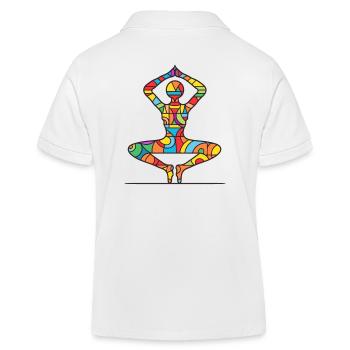 Yoga Woman - Kinder Organic Poloshirt Mini Sprinter von Stanley/Stella - Weiß - Hinten