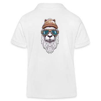 Lama Wintersport - Kinder Organic Poloshirt Mini Sprinter von Stanley/Stella - Weiß - Hinten