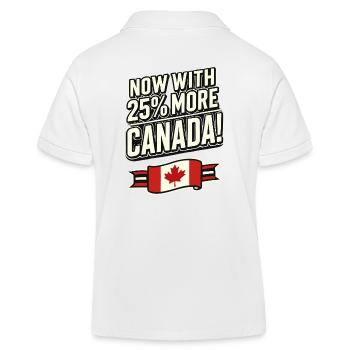 Maintenant avec 25 % plus de Canada – Satire des tarifs commerciaux - Polo enfant bio Stanley/Stella - blanc - Dos