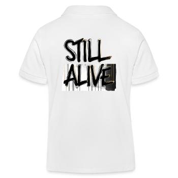 immer noch am leben - still alive - Kinder Organic Poloshirt Mini Sprinter von Stanley/Stella - Weiß - Hinten