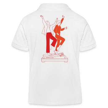 Tanzende Vinylmomente - Kinder Organic Poloshirt Mini Sprinter von Stanley/Stella - Weiß - Hinten