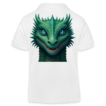 Écusson du dragon d’émeraude - Polo enfant bio Stanley/Stella - blanc - Dos