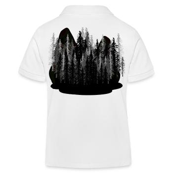 Dark Fantasy, Nature, Effrayant, Nature sauvage, Forêt, Carpates - Polo enfant bio Stanley/Stella - blanc - Dos