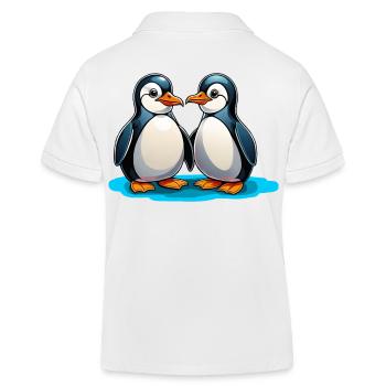 Deux pingouins - Polo enfant bio Stanley/Stella - blanc - Dos