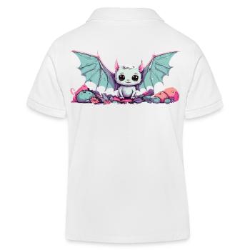 Gothic Kawaii Fledermaus Anime Manga Design - Kinder Organic Poloshirt Mini Sprinter von Stanley/Stella - Weiß - Hinten