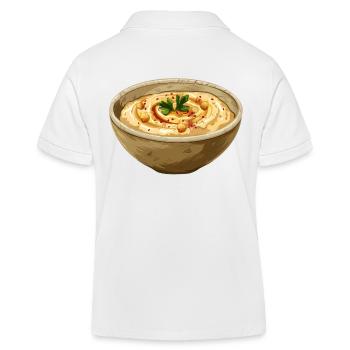 Leckere Hummus Schale Für Liebhaber Der - Kinder Organic Poloshirt Mini Sprinter von Stanley/Stella - Weiß - Hinten
