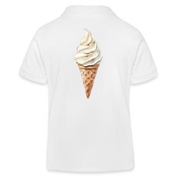 Refreshing ice cream cone summer motif - Kids Organic Polo Shirt by Stanley/Stella - white - Back