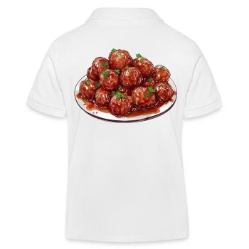 Saftige Fleischbällchen Mit Kräutern - Kinder Organic Poloshirt Mini Sprinter von Stanley/Stella - Weiß - Hinten