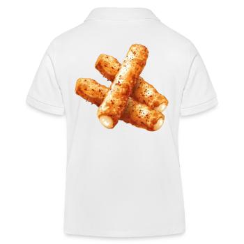 Leckere Mozzarella Sticks Grafik - Kinder Organic Poloshirt Mini Sprinter von Stanley/Stella - Weiß - Hinten