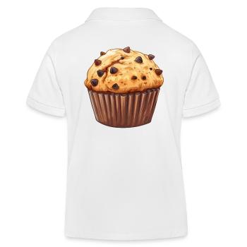 Delicious Chocolate Chips Muffin - Kids Organic Polo Shirt by Stanley/Stella - white - Back