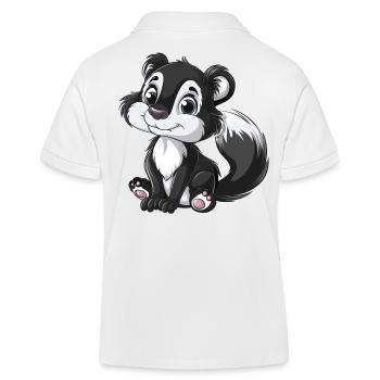 Personnage de dessin animé Skunk mignon - Polo enfant bio Stanley/Stella - blanc - Dos