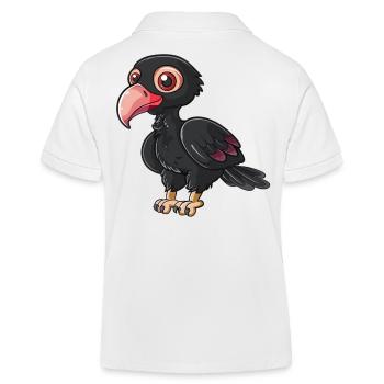 Bezaubernder Truthahngeier Charakter - Kinder Organic Poloshirt Mini Sprinter von Stanley/Stella - Weiß - Hinten