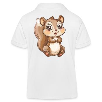 Niedliches Eichhörnchen Für Deine Sammlung - Kinder Organic Poloshirt Mini Sprinter von Stanley/Stella - Weiß - Hinten