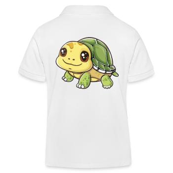 Tortue souriante mignonne pour vous - Polo enfant bio Stanley/Stella - blanc - Dos