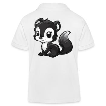 Niedlicher Skunk Mit Großen Augen - Kinder Organic Poloshirt Mini Sprinter von Stanley/Stella - Weiß - Hinten