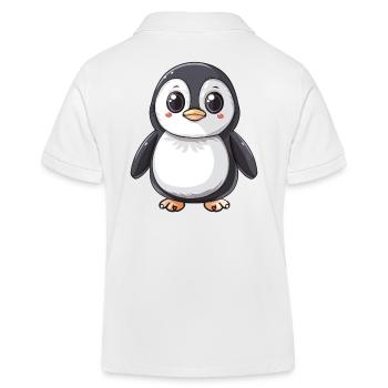 Adorable pingouin aux grands yeux - Polo enfant bio Stanley/Stella - blanc - Dos