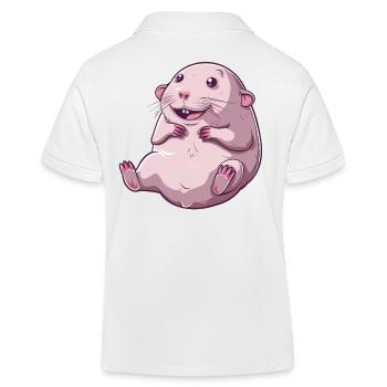 Taupe nue - Polo enfant bio Stanley/Stella - blanc - Dos